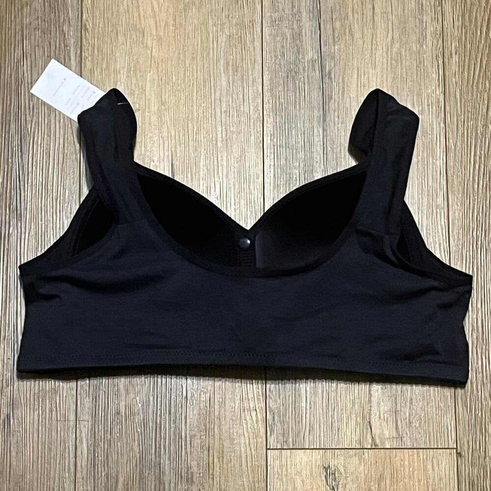 Daisy Bra Front Close Wirefree Plus Size 3XL Black $89 NWT Full Coverage Support - Picture 3 of 4